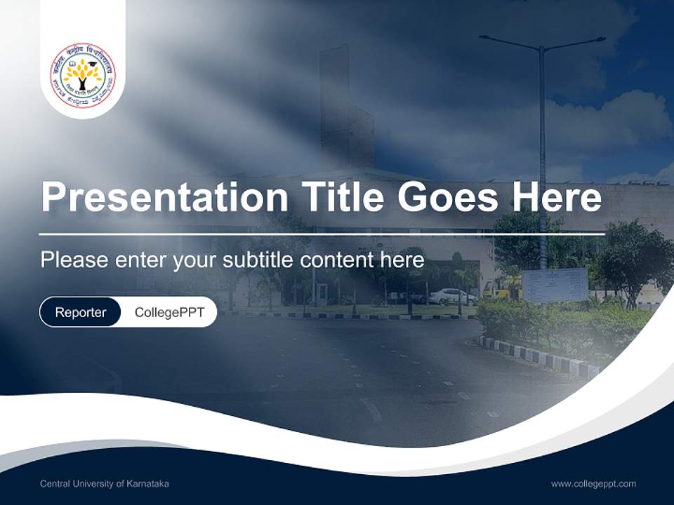 Central University of Karnataka Lecture Sharing and Networking Event PPT Template4:3 ratio PPT effect preview image4