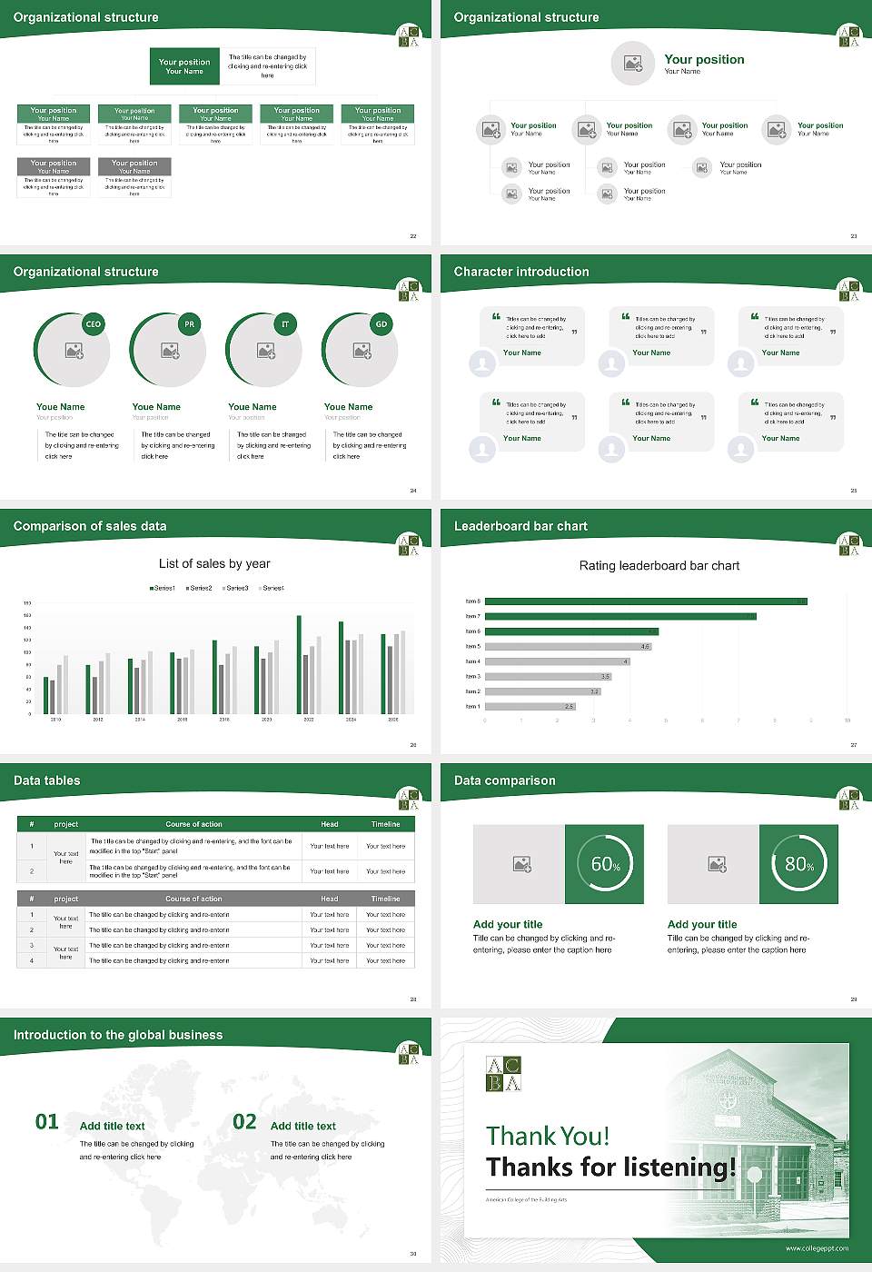 American College of the Building Arts Academic Presentation/Research Findings Report PPT Template16:9 ratio PPT effect preview image4