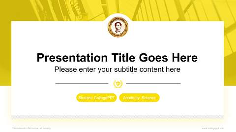 Dhanalakshmi Srinivasan University National Scholarship Defense PPT Template