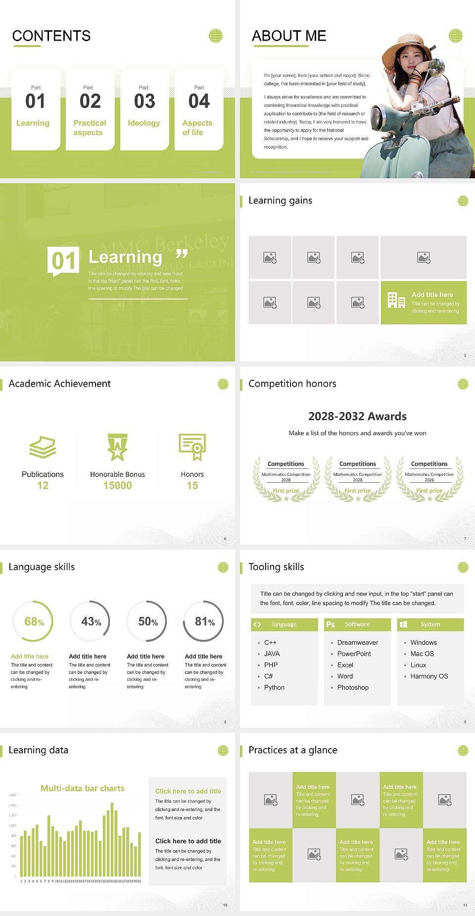 Acupuncture and Integrative Medicine College-Berkeley National Scholarship Defense PPT Template4:3 ratio PPT effect preview image2