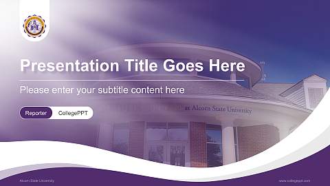 Alcorn State University Lecture Sharing and Networking Event PPT Template