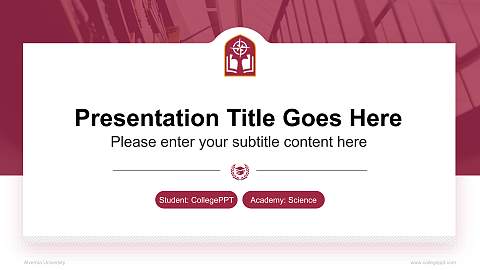 Alvernia University National Scholarship Defense PPT Template