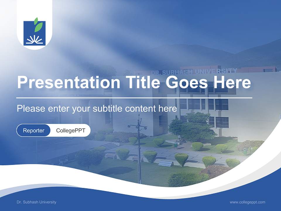 Dr. Subhash University Lecture Sharing and Networking Event PPT Template4:3 ratio PPT effect preview image4