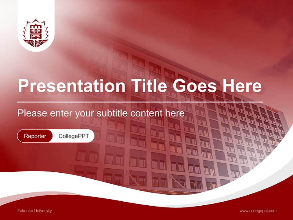 Fukuoka University Lecture Sharing and Networking Event PPT Template4:3 ratio PPT effect preview image4