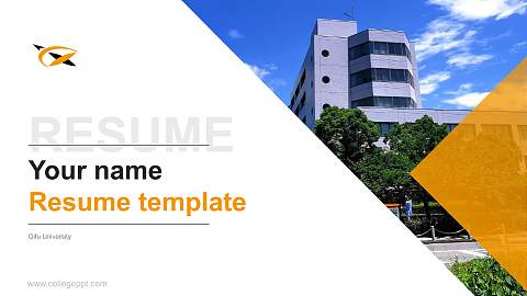 Gifu University Resume PPT Template