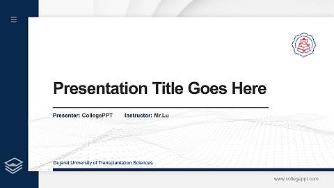 Gujarat University of Transplantation Sciences Thesis Proposal/Graduation Defense PPT Template