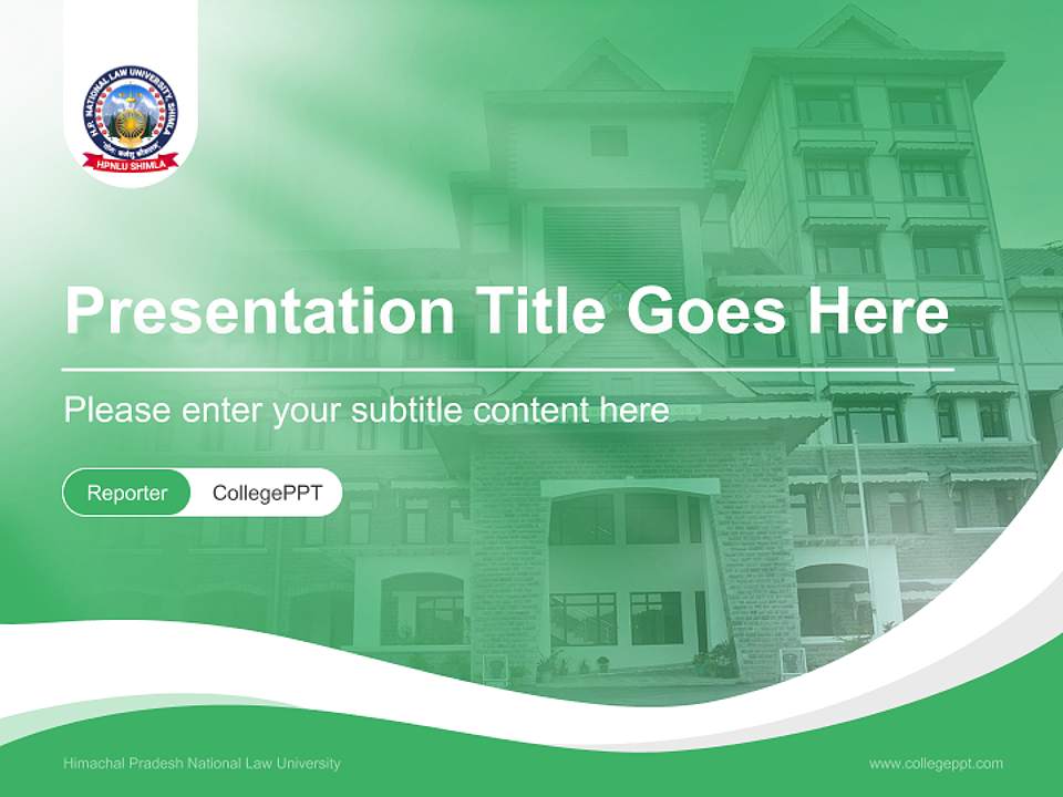 Himachal Pradesh National Law University Lecture Sharing and Networking Event PPT Template4:3 ratio PPT effect preview image4