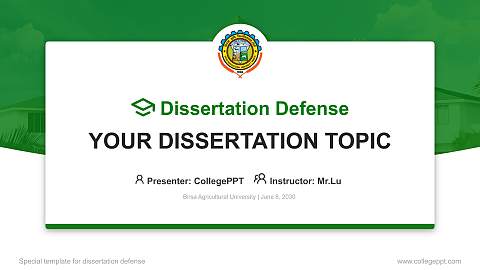 Birsa Agricultural University Graduation Thesis Defense PPT Template