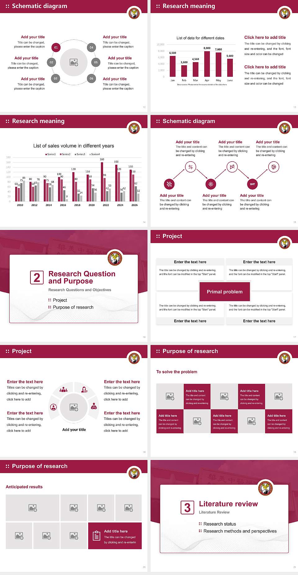 American College of Acupuncture and Oriental Med Graduation Thesis Defense PPT Template4:3 ratio PPT effect preview image3