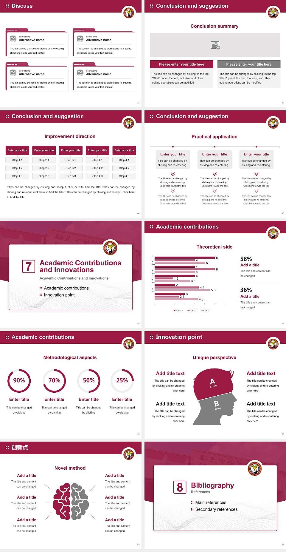 American College of Acupuncture and Oriental Med Graduation Thesis Defense PPT Template4:3 ratio PPT effect preview image6