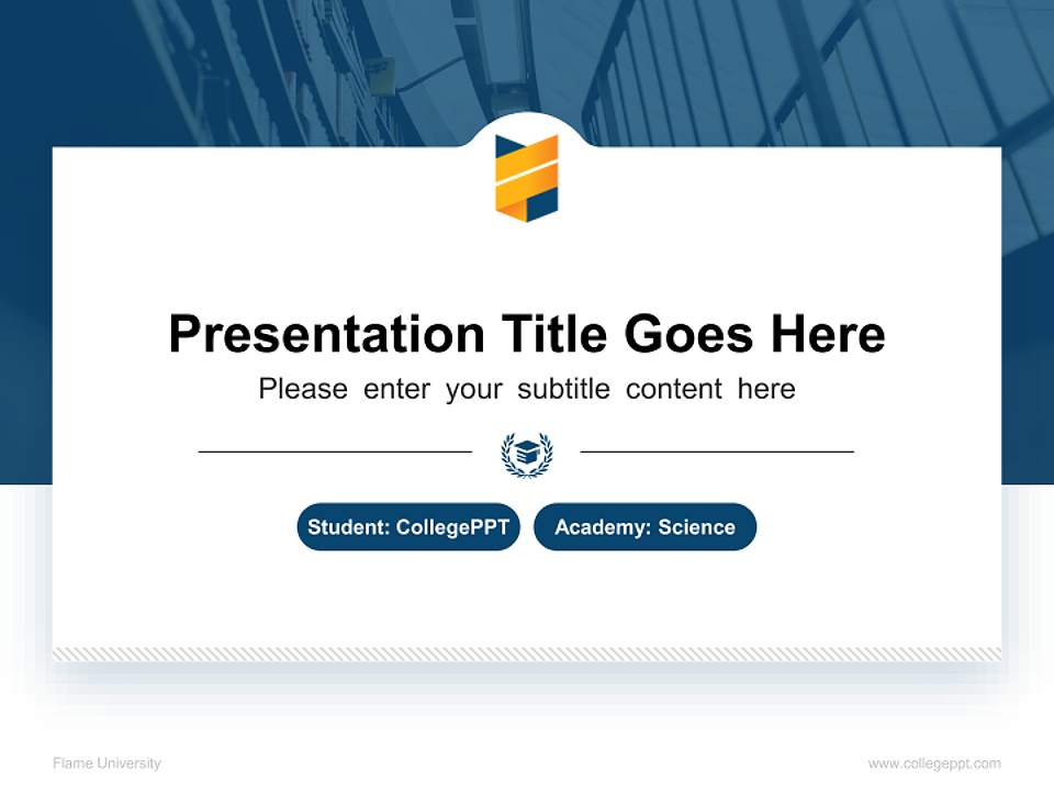 Flame University National Scholarship Defense PPT Template4:3 ratio PPT effect preview image4