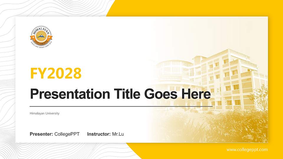Himalayan University Academic Presentation/Research Findings Report PPT Template16:9 ratio PPT effect preview image