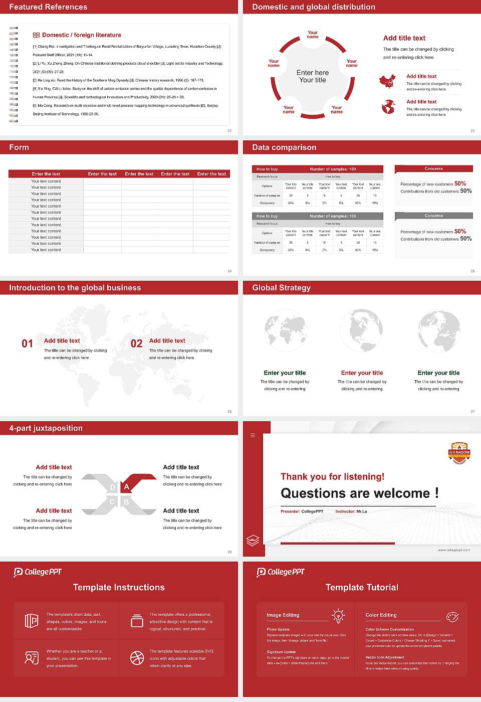 G.H. Raisoni University Thesis Proposal/Graduation Defense PPT Template16:9 ratio PPT effect preview image4