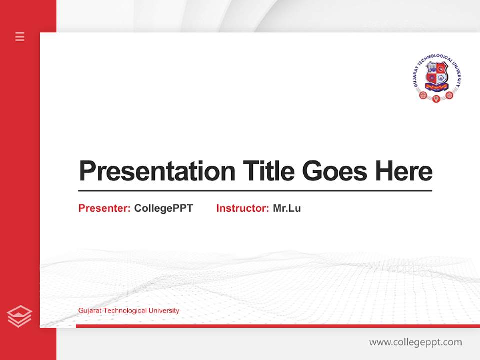 Gujarat Technological University Thesis Proposal/Graduation Defense PPT Template4:3 ratio PPT effect preview image5