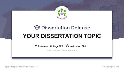 Cluster University of Srinagar Graduation Thesis Defense PPT Template