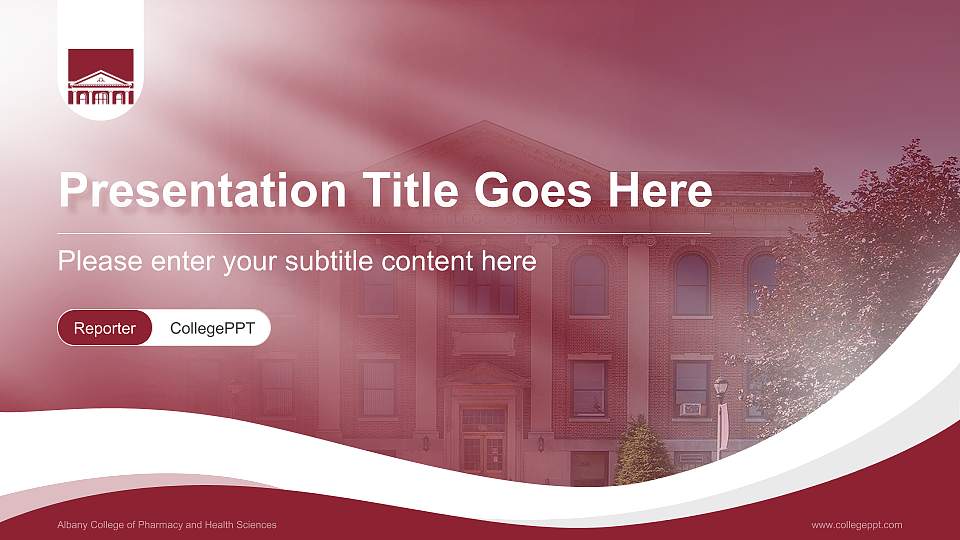 Albany College of Pharmacy and Health Sciences Lecture Sharing and Networking Event PPT Template16:9 ratio PPT effect preview image