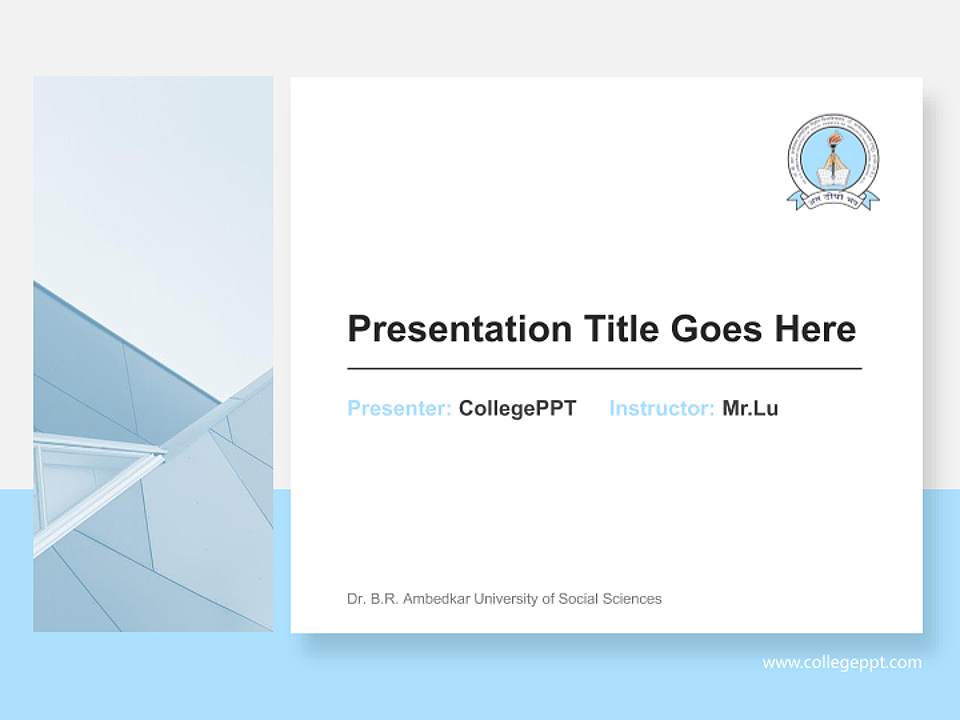 Dr. B.R. Ambedkar University of Social Sciences General Purpose PPT Template4:3 ratio PPT effect preview image6