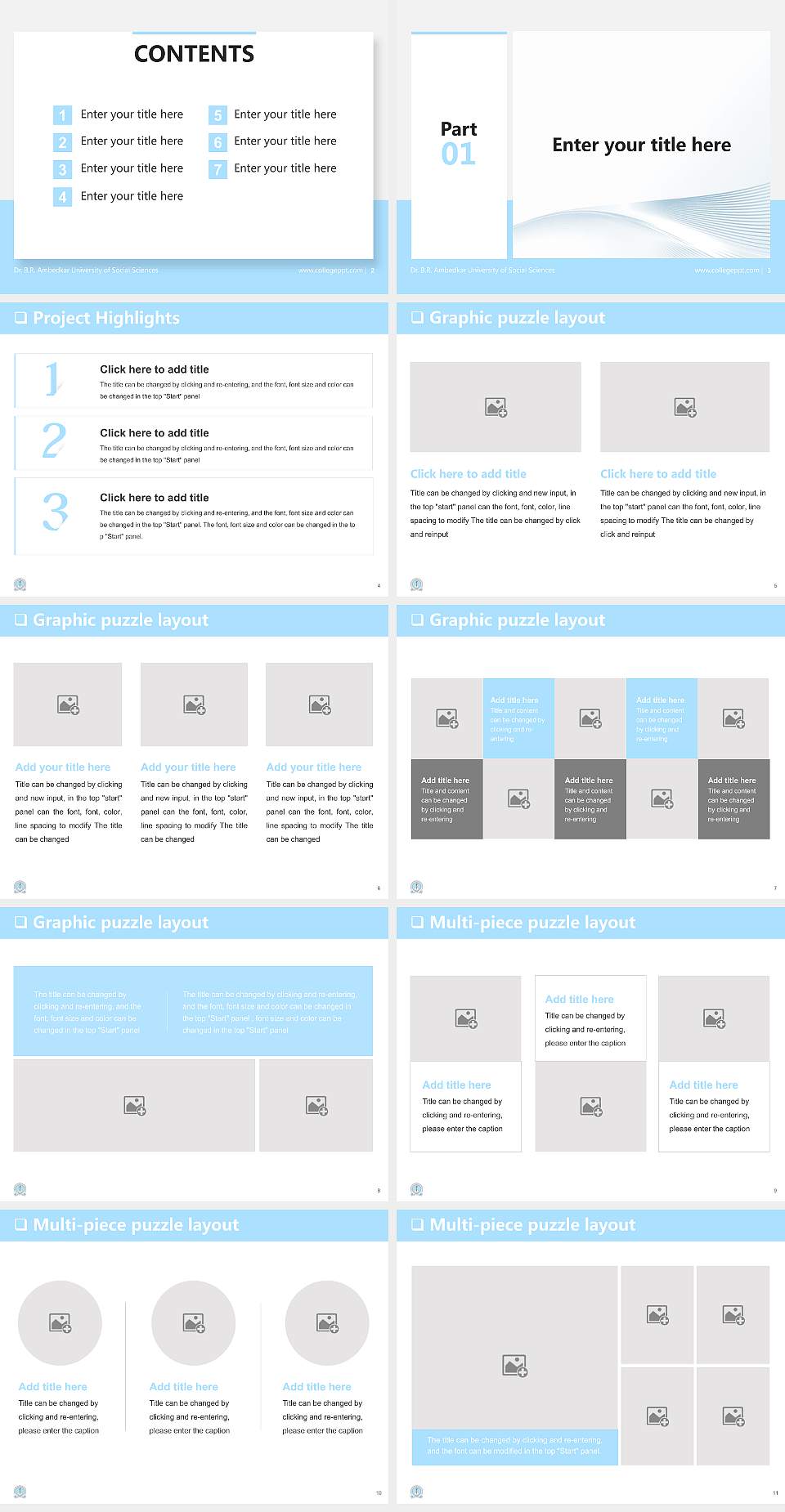 Dr. B.R. Ambedkar University of Social Sciences General Purpose PPT Template4:3 ratio PPT effect preview image2