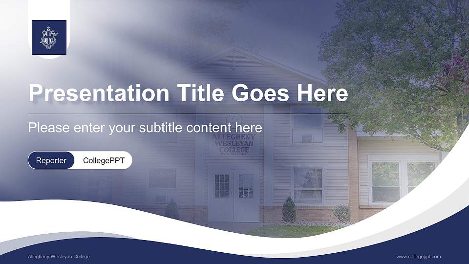 Allegheny Wesleyan College Lecture Sharing and Networking Event PPT Template16:9 ratio PPT effect preview image