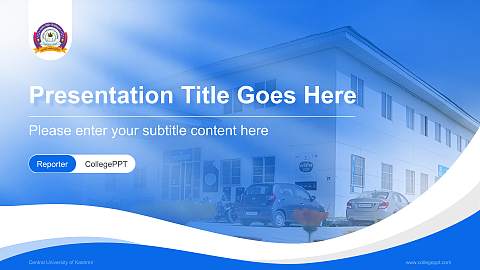 Central University of Kashmir Lecture Sharing and Networking Event PPT Template