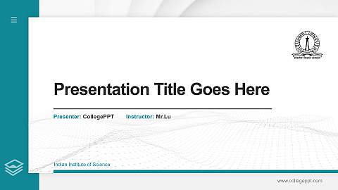 Indian Institute of Science Thesis Proposal/Graduation Defense PPT Template