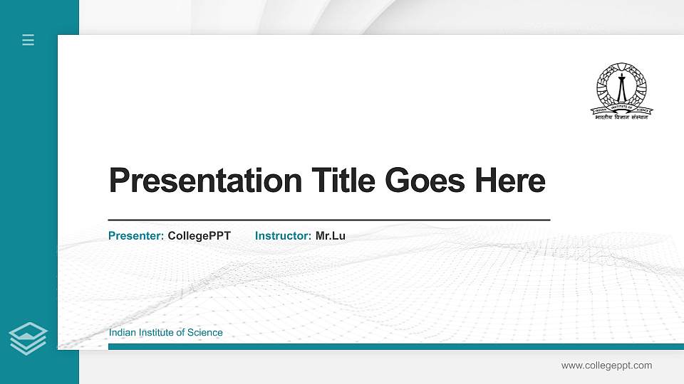 Indian Institute of Science Thesis Proposal/Graduation Defense PPT Template16:9 ratio PPT effect preview image