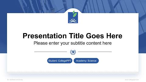 Dr. Subhash University National Scholarship Defense PPT Template