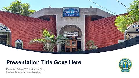 Guru Nanak Dev University Course/Courseware Creation PPT Template