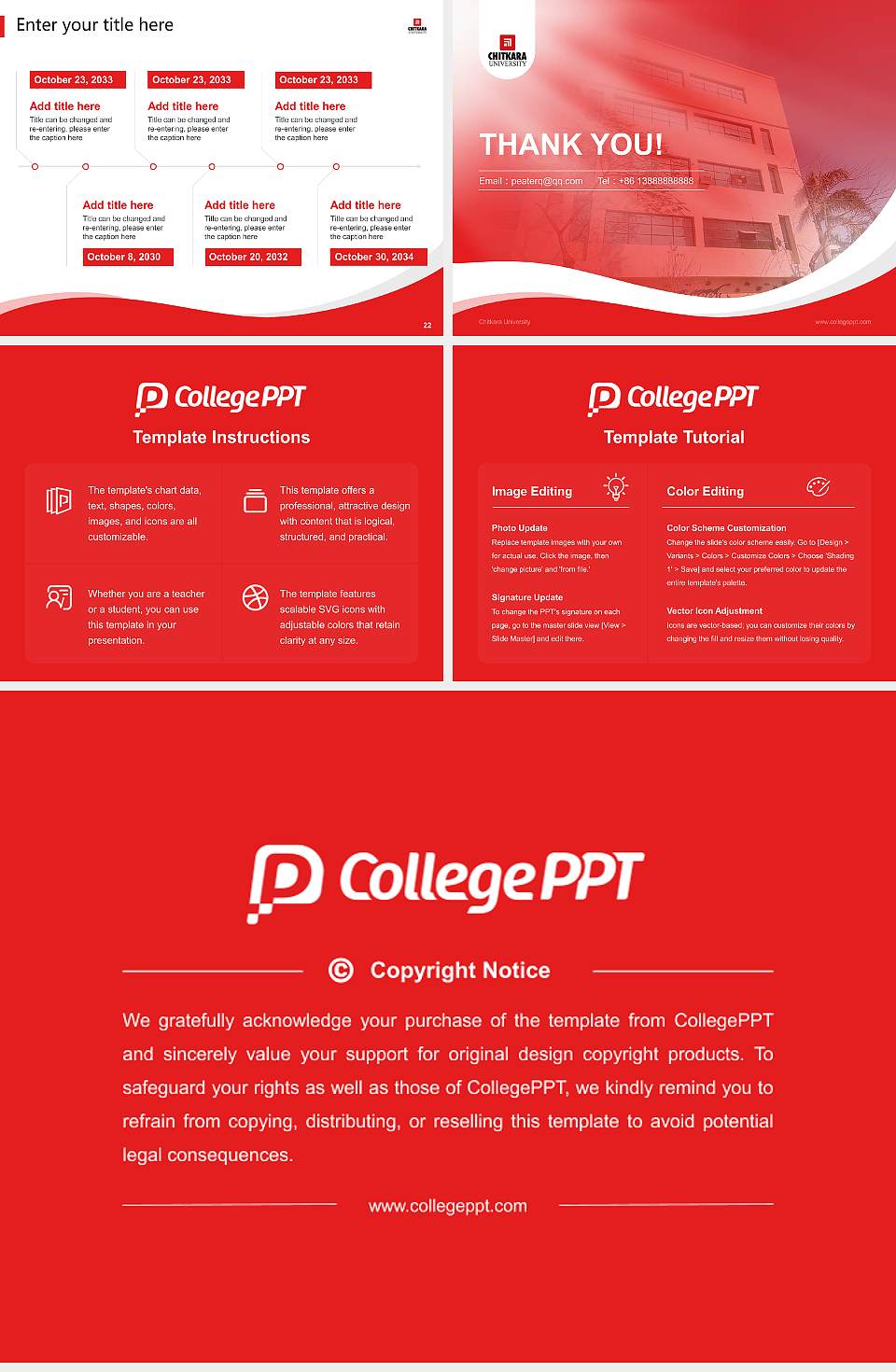 Chitkara University Lecture Sharing and Networking Event PPT Template4:3 ratio PPT effect preview image4