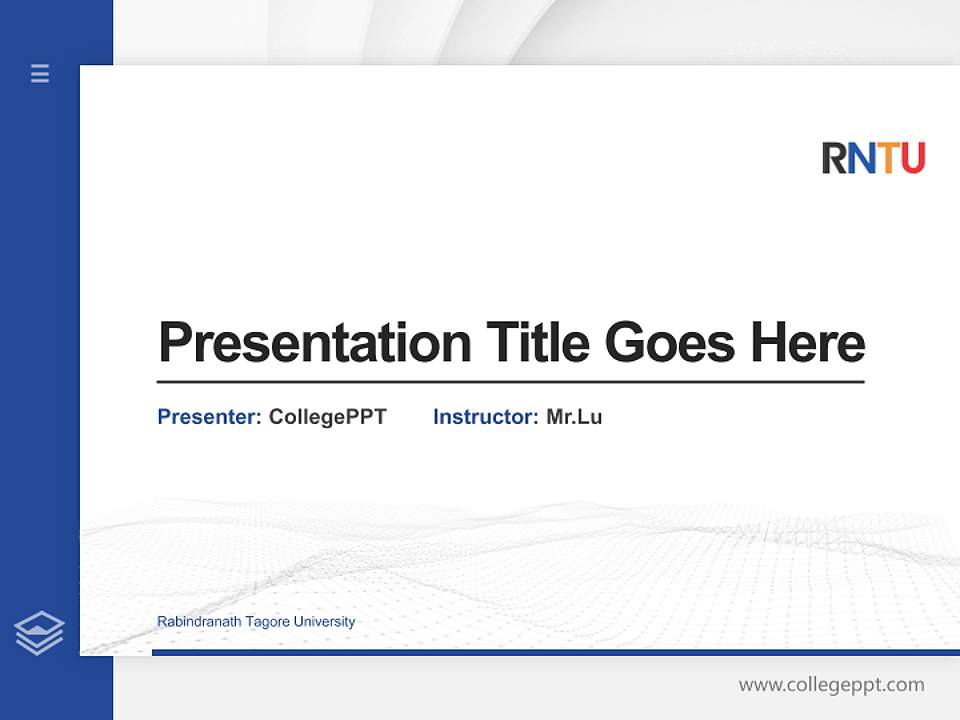 Rabindranath Tagore University Thesis Proposal/Graduation Defense PPT Template4:3 ratio PPT effect preview image5