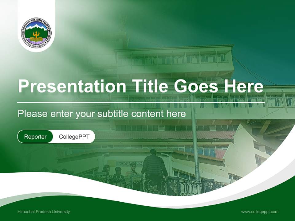 Himachal Pradesh University Lecture Sharing and Networking Event PPT Template4:3 ratio PPT effect preview image4