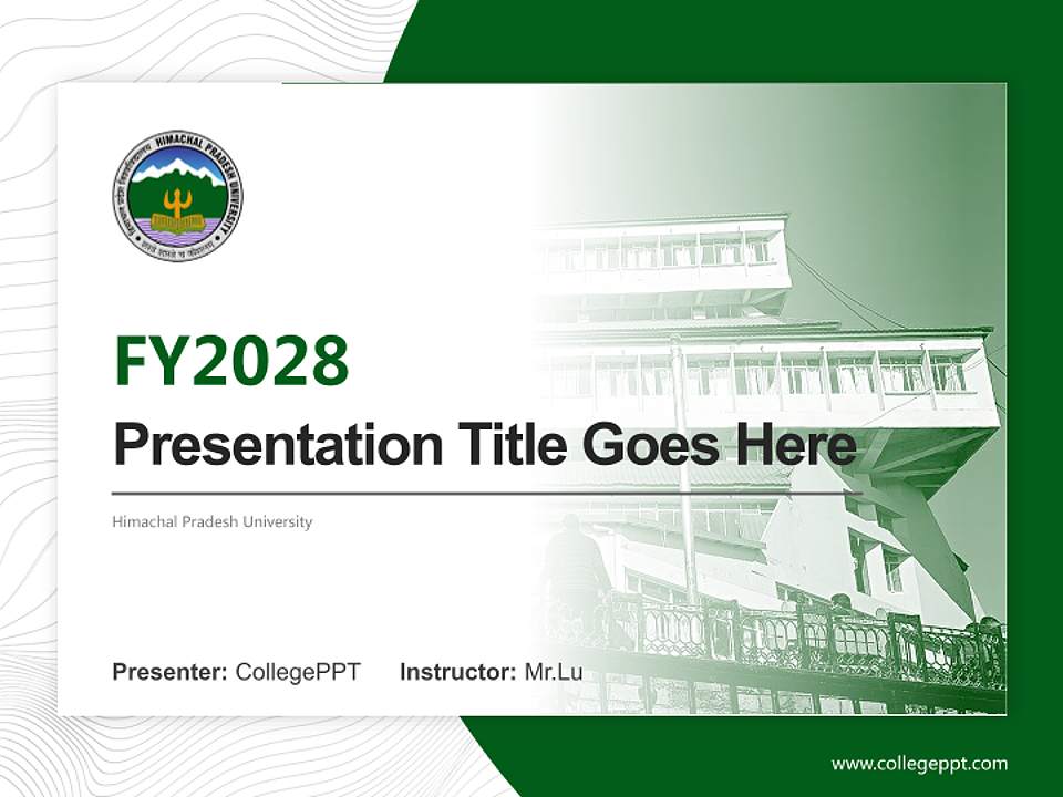 Himachal Pradesh University Academic Presentation/Research Findings Report PPT Template4:3 ratio PPT effect preview image5