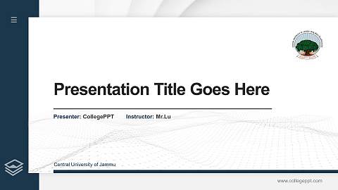 Central University of Jammu Thesis Proposal/Graduation Defense PPT Template