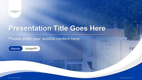 Alice Lloyd College Lecture Sharing and Networking Event PPT Template