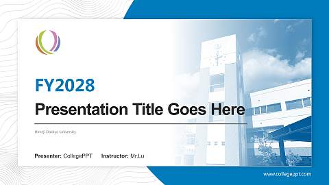 Himeji Dokkyo University Academic Presentation/Research Findings Report PPT Template