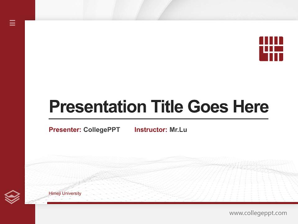 Himeji University Thesis Proposal/Graduation Defense PPT Template4:3 ratio PPT effect preview image5
