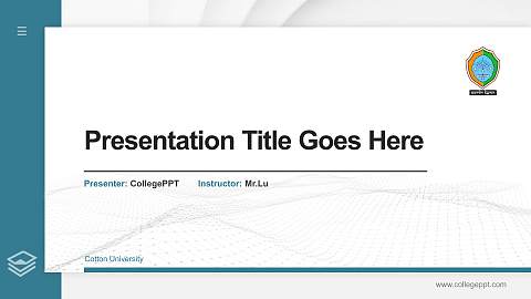 Cotton University Thesis Proposal/Graduation Defense PPT Template