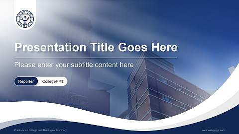 Presbyterian College and Theological Seminary Lecture Sharing and Networking Event PPT Template