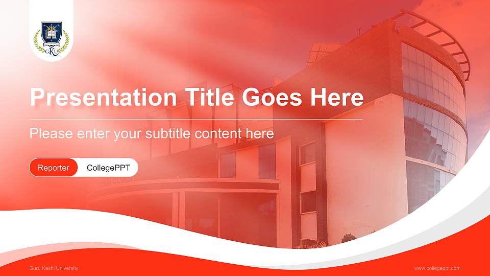 Guru Kashi University Lecture Sharing and Networking Event PPT Template16:9 ratio PPT effect preview image