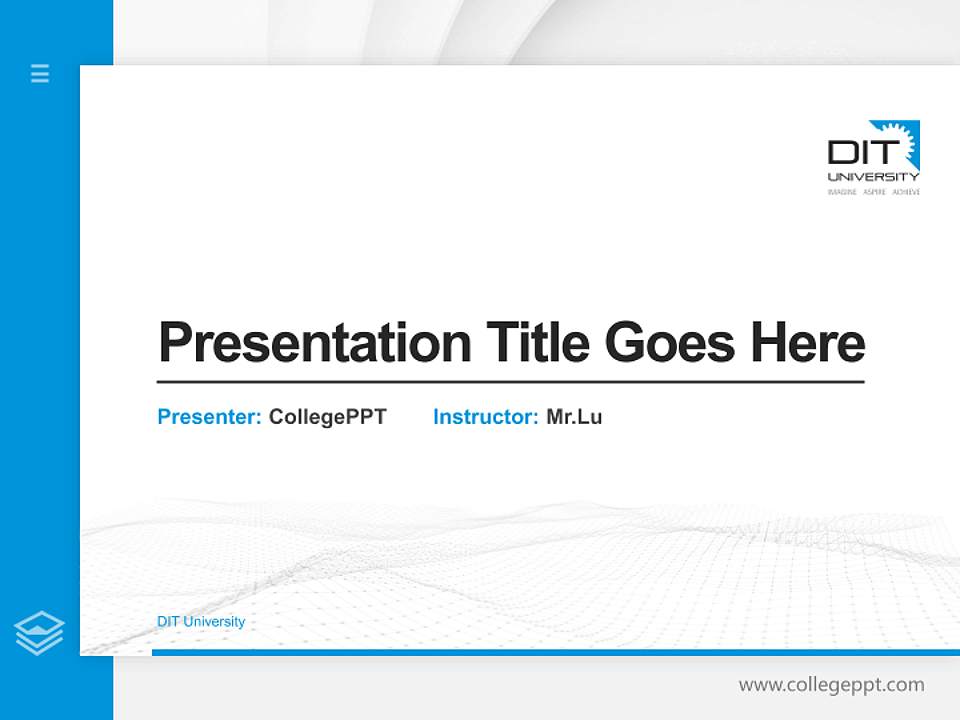 DIT University Thesis Proposal/Graduation Defense PPT Template4:3 ratio PPT effect preview image5