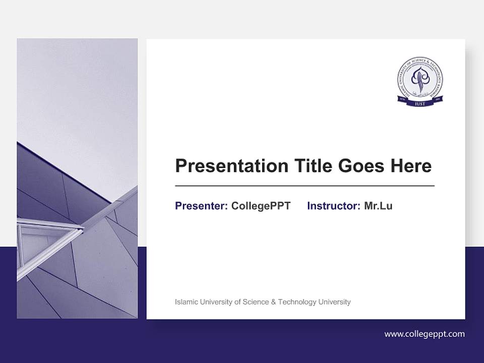 Islamic University of Science & Technology University General Purpose PPT Template4:3 ratio PPT effect preview image6