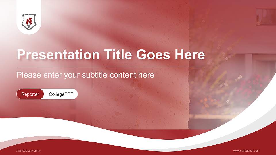 Amridge University Lecture Sharing and Networking Event PPT Template16:9 ratio PPT effect preview image