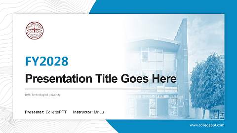 Delhi Technological University Academic Presentation/Research Findings Report PPT Template