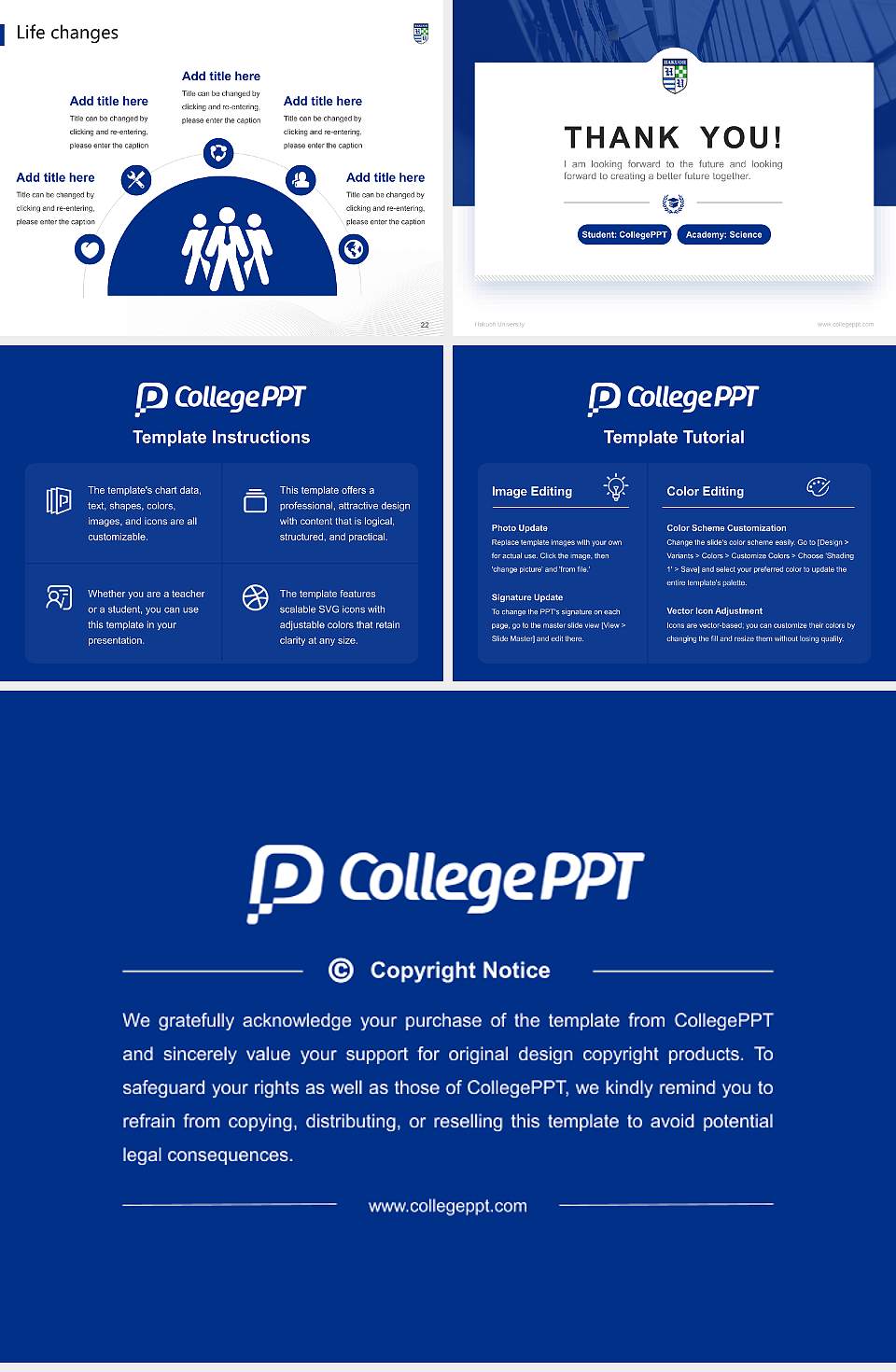 Hakuoh University National Scholarship Defense PPT Template4:3 ratio PPT effect preview image4
