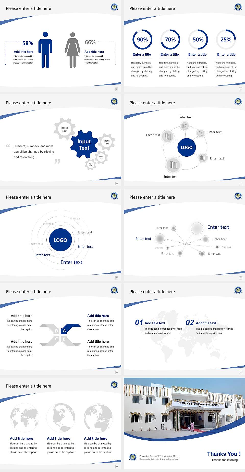 Homoeopathy University Course/Courseware Creation PPT Template4:3 ratio PPT effect preview image4