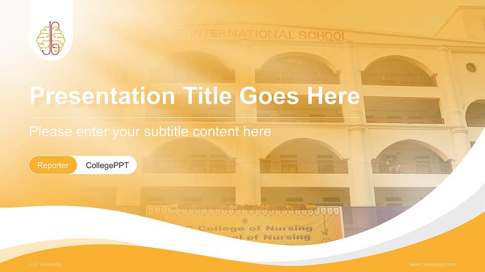 J.G. University Lecture Sharing and Networking Event PPT Template16:9 ratio PPT effect preview image