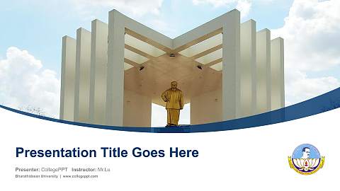 Bharathidasan University Course/Courseware Creation PPT Template