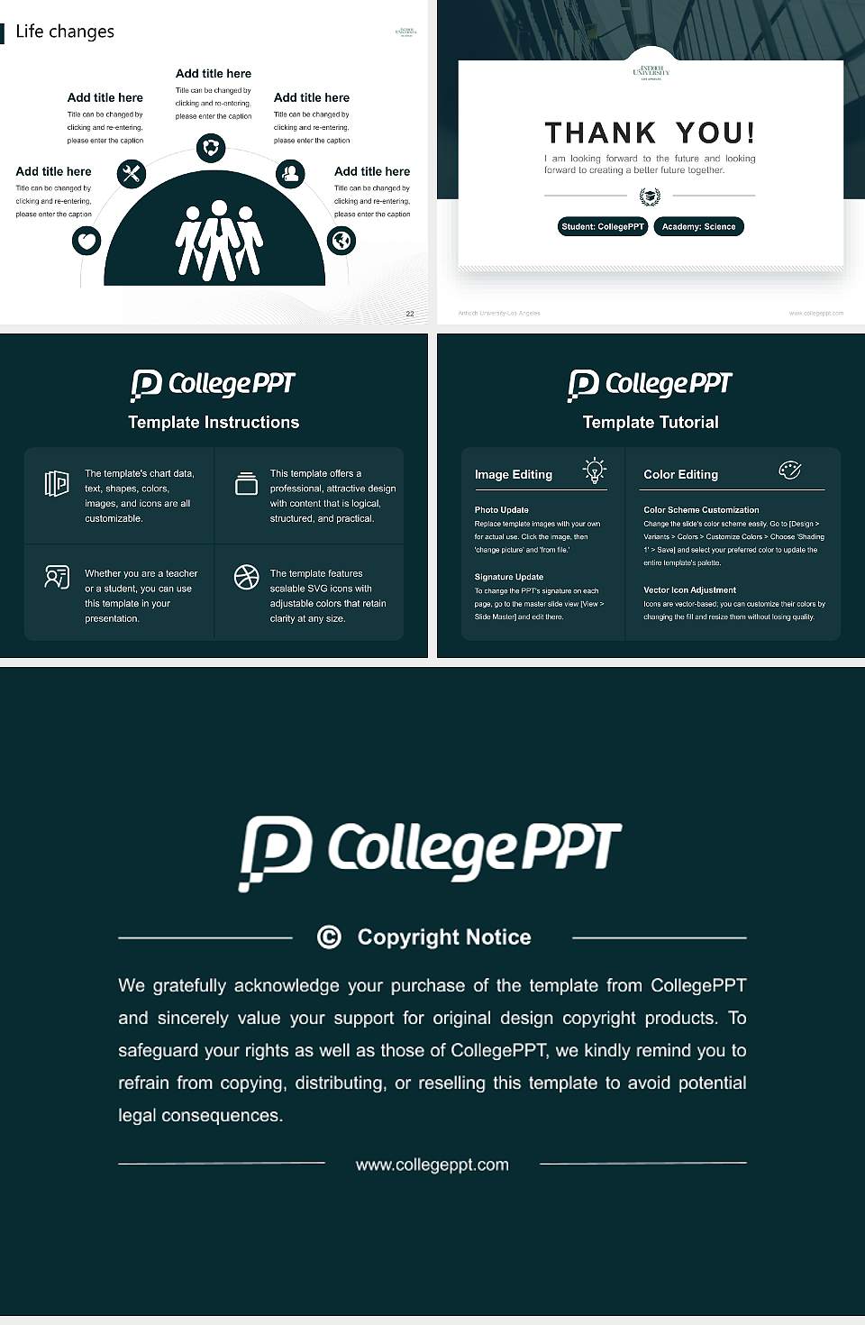 Antioch University-Los Angeles National Scholarship Defense PPT Template4:3 ratio PPT effect preview image4