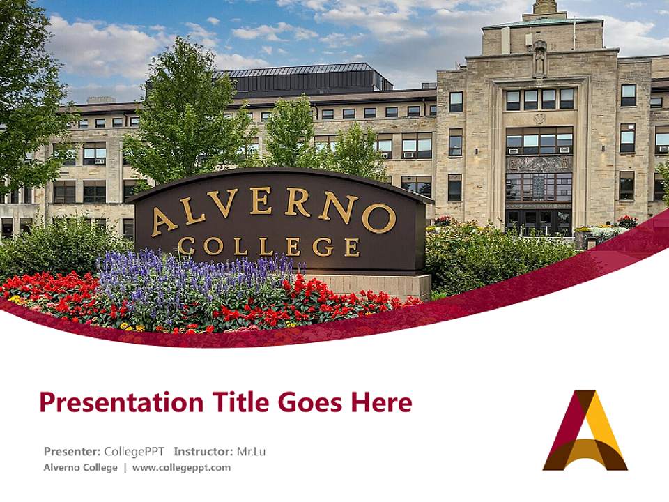 Alverno College Course/Courseware Creation PPT Template4:3 ratio PPT effect preview image5