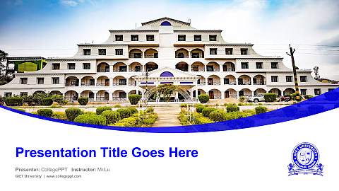 GIET University Course/Courseware Creation PPT Template